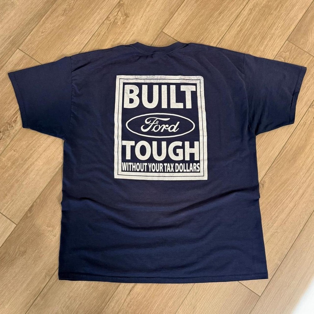 Ford Built Tough Navy Blue T-shirt with white Ford logo Size 2XL